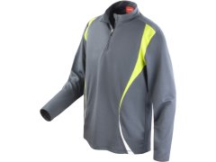 Spiro S 178X Tréninkový top s "1/4" zip s dlouhým rukávem 29.178X charcoal/lime/white