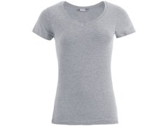 Promodoro 3086 Dámské tričko Slim Fit s&nbsp;výstřihem do V 40.3086 sports grey