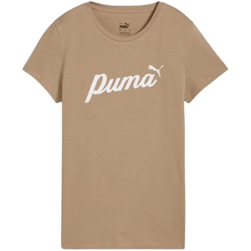 Puma ESS+Script dámské tričko béžové 679315 67 - Pro ženy pro ženy trička, tílka, košile