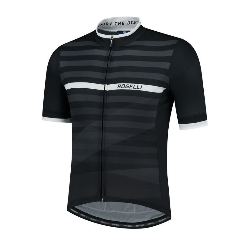 Rogelli STRIPE dres 2XL černobílý - Pro ženy pro ženy trička, tílka, košile