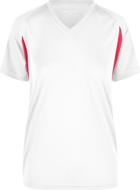 Daiber JN 316 Dámské běžecké tričko 02.0316 white/red - Pro ženy pro ženy trička, tílka, košile