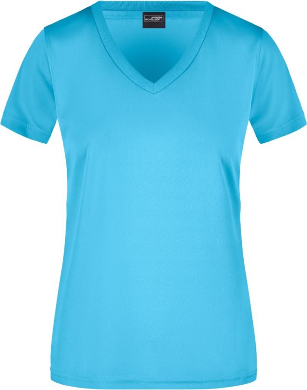 Daiber JN 735 Dámské sportovní tričko s&nbsp;výstřihem do V 02.0735 turquoise - Pro ženy pro ženy trička, tílka, košile