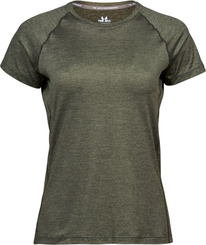 Tee Jays TJ 7021 Dámské sportovní tričko CoolDry 18.7021 olive melange