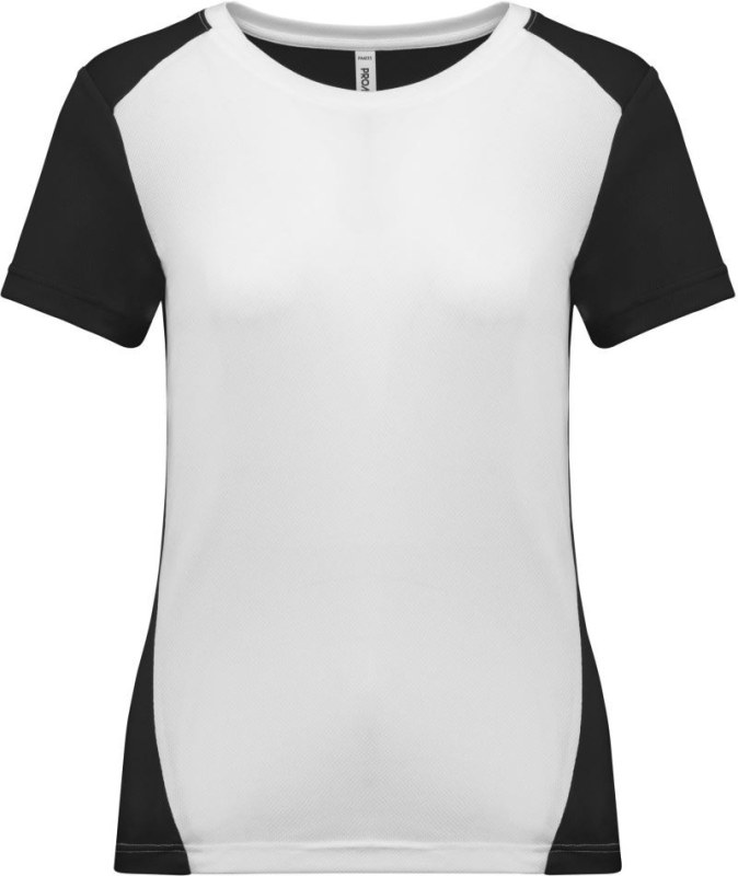 Kariban ProAct PA 4015 Dámské kontrastní sportovní tričko 20.4015 white/black