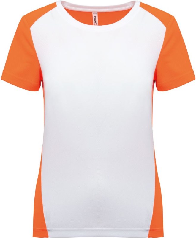Kariban ProAct PA 4015 Dámské kontrastní sportovní tričko 20.4015 white/fluorescent orange - Pro ženy pro ženy trička, tílka, košile