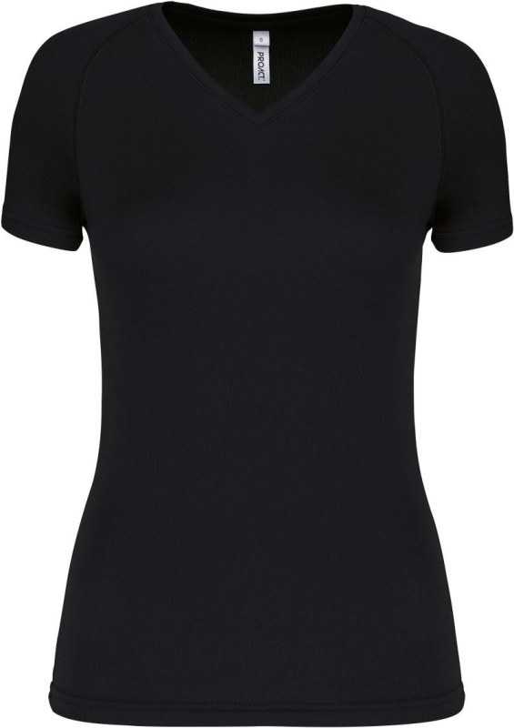 Kariban ProAct PA 477 Dámské sportovní tričko s&nbsp;výstřihem do V 20.P477 black - Pro ženy pro ženy trička, tílka, košile