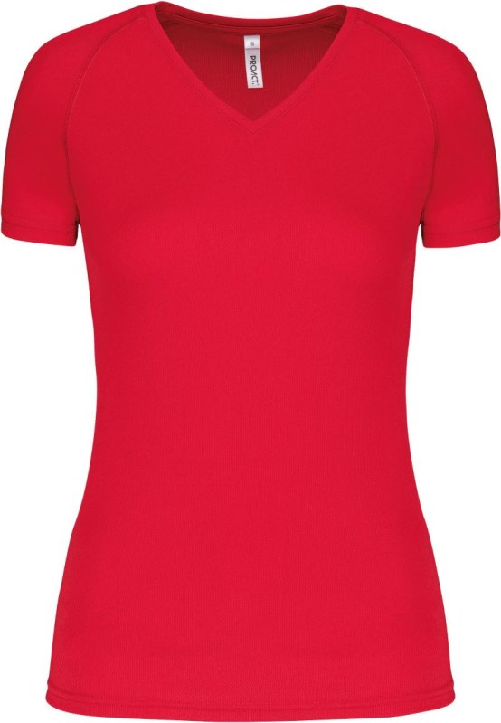 Kariban ProAct PA 477 Dámské sportovní tričko s&nbsp;výstřihem do V 20.P477 red - Pro ženy pro ženy trička, tílka, košile