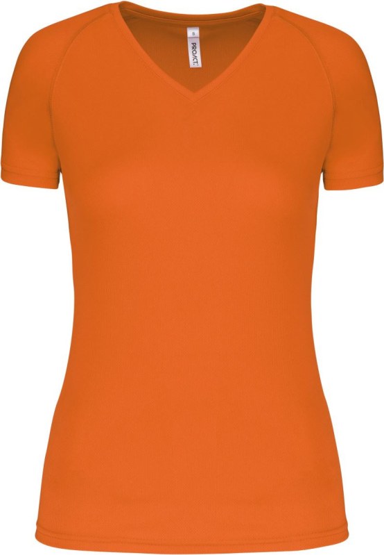 Kariban ProAct PA 477 Dámské sportovní tričko s výstřihem do V 20.P477 fluorescent orange