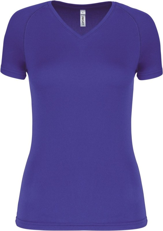 Kariban ProAct PA 477 Dámské sportovní tričko s&nbsp;výstřihem do V 20.P477 violet - Pro ženy pro ženy trička, tílka, košile