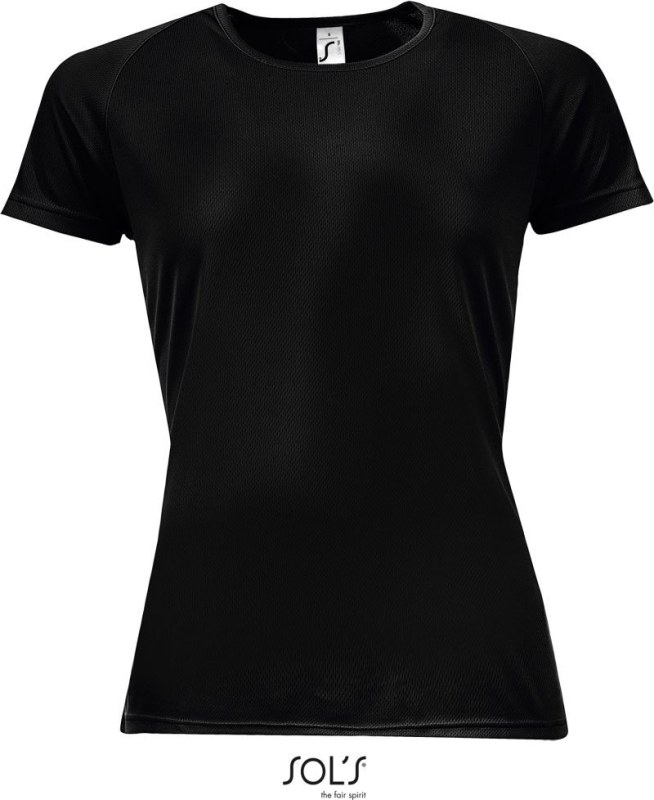 SOL´S Sporty Women Dámské raglánové sportovní tričko 25.1159 black