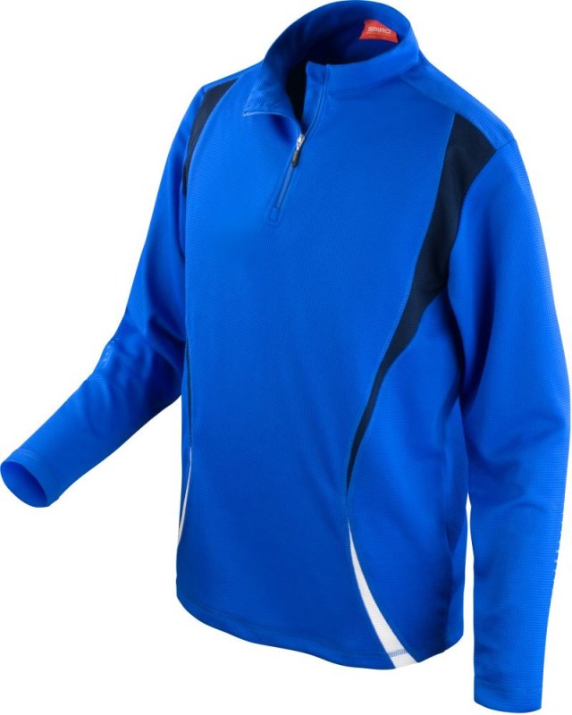 Spiro S 178X Tréninkový top s "1/4" zip s dlouhým rukávem 29.178X royal/navy/white
