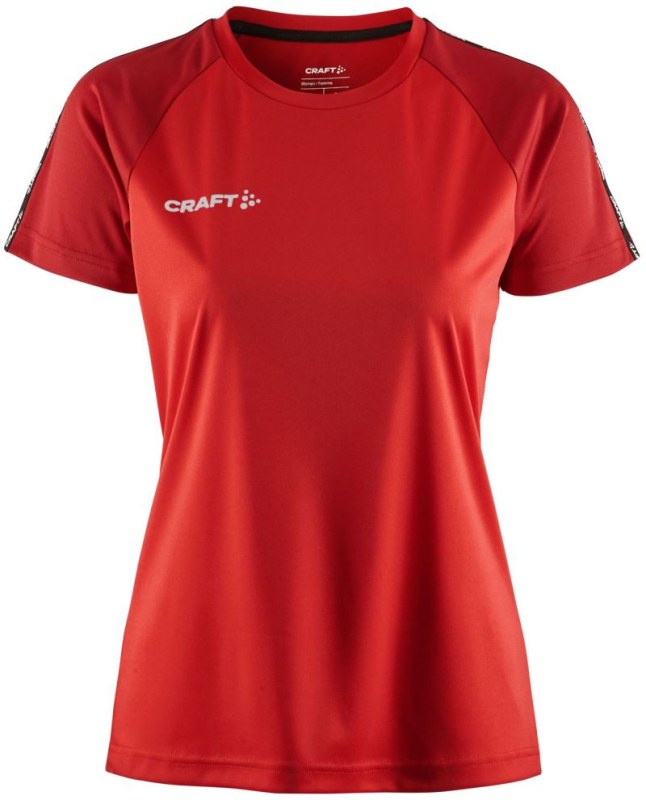 Craft Teamwear Squad Go Contrast Jersey W Dámské kontrastní sportovní tričko 82.2726 bright red/express - Pro ženy pro ženy trička, tílka, košile