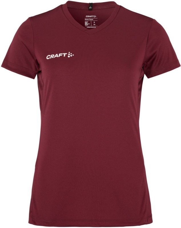 Craft Teamwear Squad Go Jersey Solid W Dámské sportovní tričko s&nbsp;výstřihem do V 82.5566 maroon - Pro ženy pro ženy trička, tílka, košile