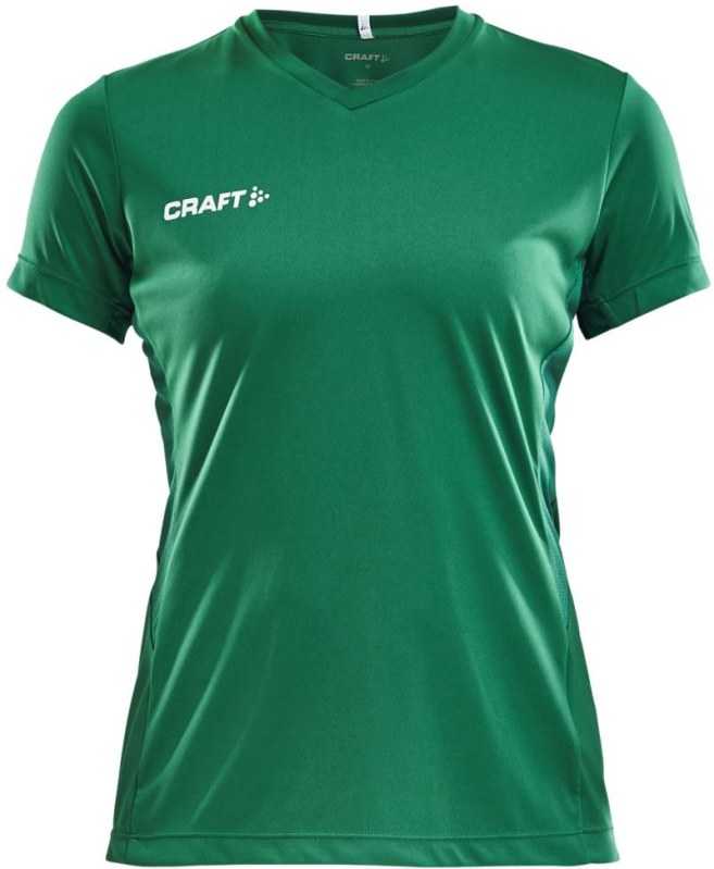 Craft Teamwear Squad Go Jersey Solid W Dámské sportovní tričko s&nbsp;výstřihem do V 82.5566 team green - Pro ženy pro ženy trička, tílka, košile