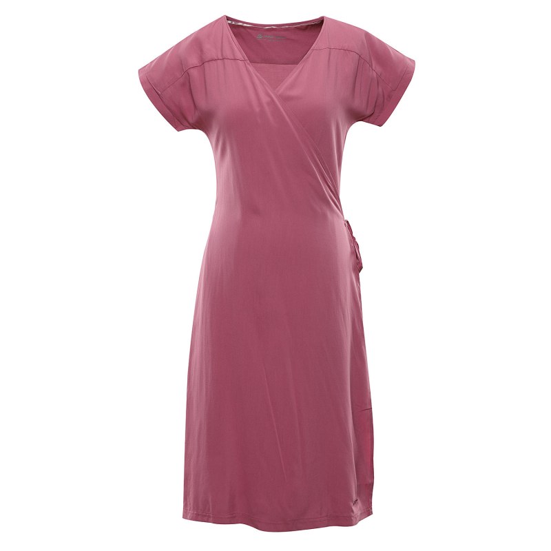 Dámské šaty ALPINE PRO SOLEIA bordeaux - Pro ženy šaty a sukně