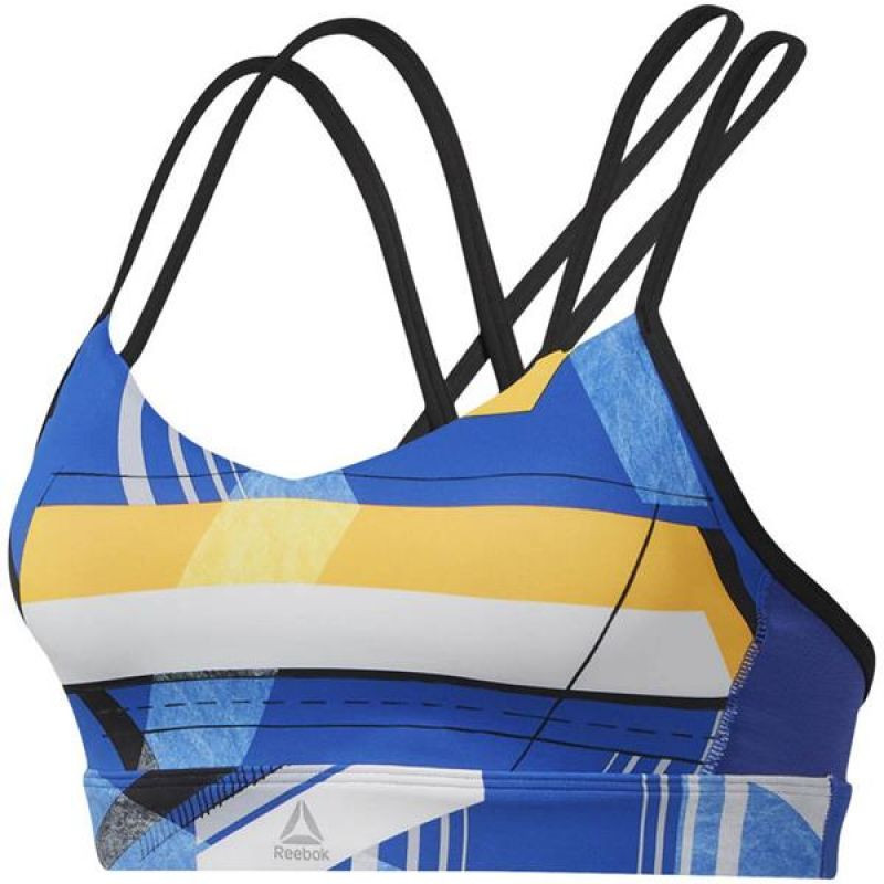 Dámská podprsenka Hero Strappy Padded Bra VortaStripe W DU4097 - Reebok - Pro ženy spodní prádlo a plavky