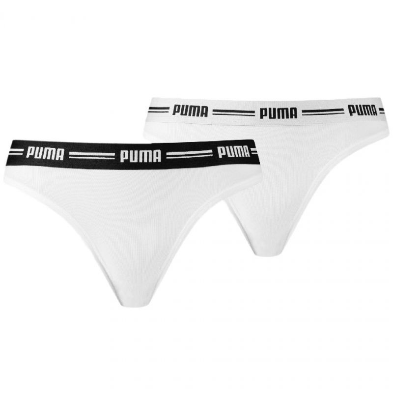 Dámská tanga 2Pack 907854 04 White - Puma - Pro ženy spodní prádlo a plavky