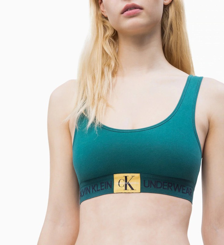Sportovní podprsenka QF4918E-ZAY zelená - Calvin Klein - Pro ženy sportovní podprsenky