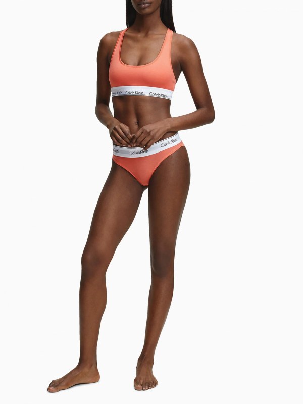 Podprsenka sportovní F3785E-GPT oranžová - Calvin Klein
