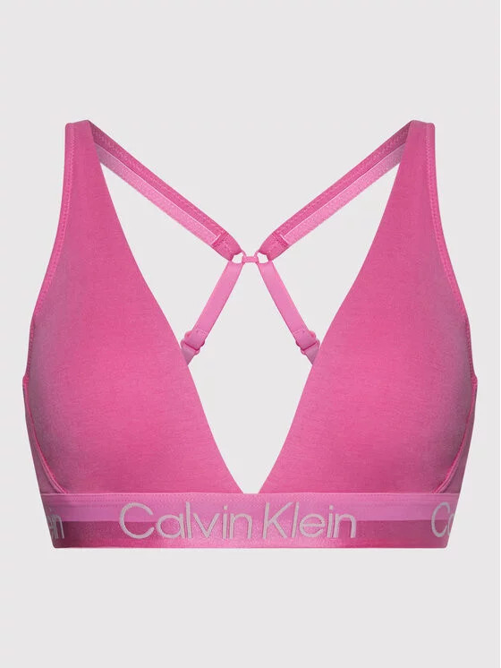 Dámská sportovní podprsenka QF6683E - TO3 - Hollywood růžová - Calvin Klein