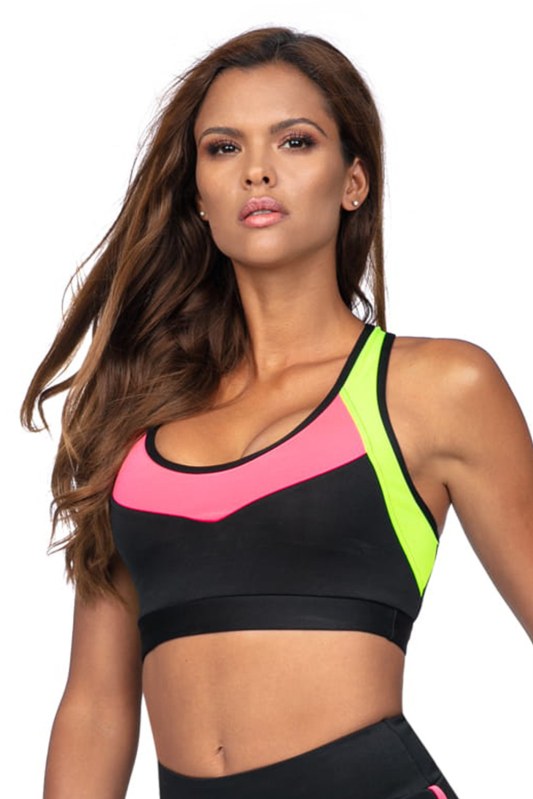 Dámská sportovní podprsenka TOP Reviver L5177/0 Černá mix - Lorin - Pro ženy sportovní podprsenky