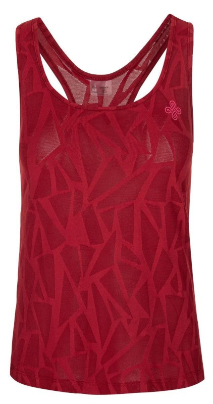 Dámské sportovní tílko Ariana-w Tmavě červená vzor - Kilpi - Pro ženy trička, tílka, košile