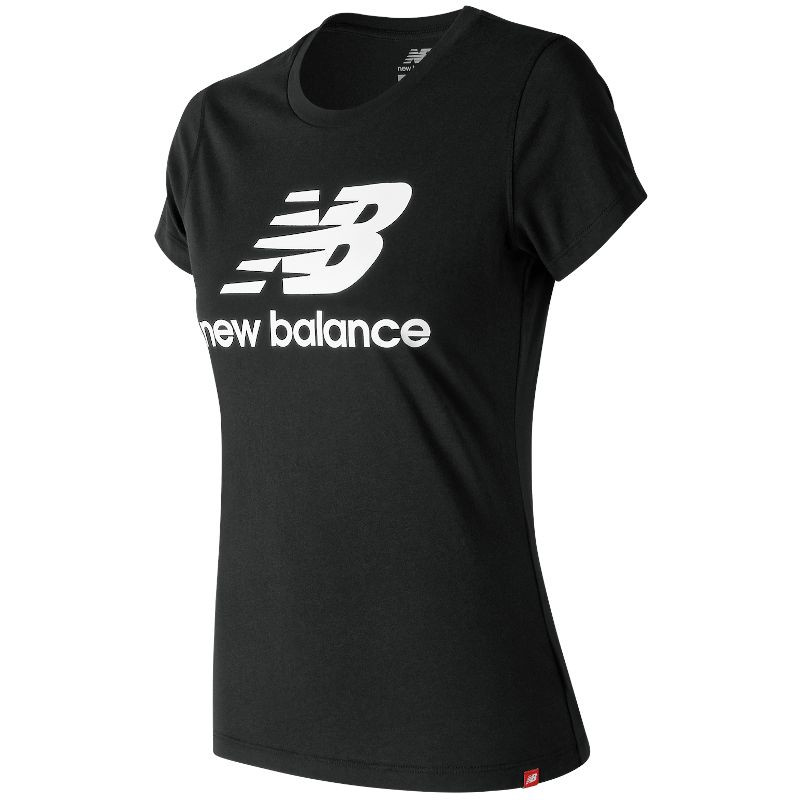New Balance ESSENTIALS STACKED LOGO TEE BK WT91546BK tričko - Pro ženy trička, tílka, košile