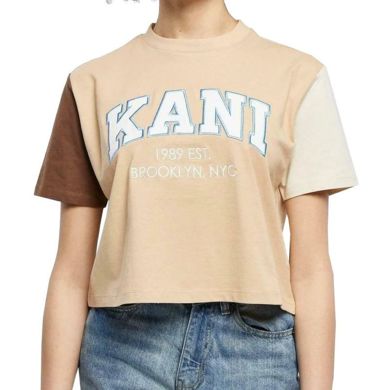 Karl Kani Tričko Serif Crop Block W 6130858 - Pro ženy trička, tílka, košile