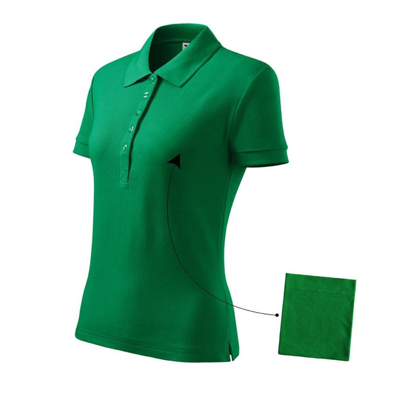 Bavlněné polo tričko Malfini W MLI-21316 grass green - Pro ženy trička, tílka, košile