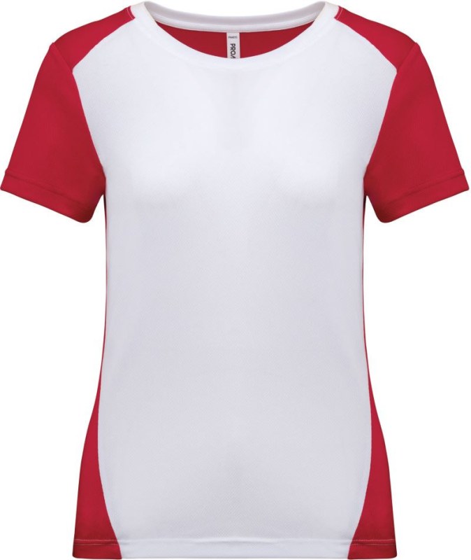 Kariban ProAct PA 4015 Dámské kontrastní sportovní tričko 20.4015 white/red