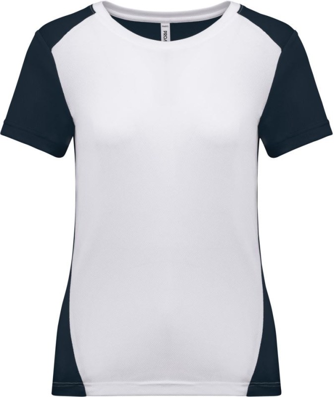 Kariban ProAct PA 4015 Dámské kontrastní sportovní tričko 20.4015 white/navy