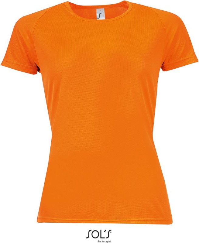SOL´S Sporty Women Dámské raglánové sportovní tričko 25.1159 neon orange