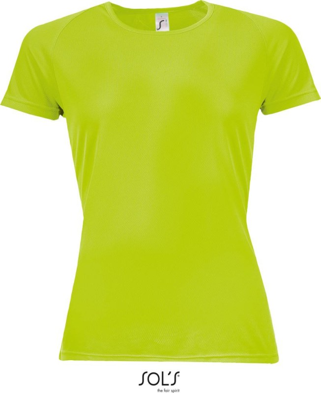 SOL´S Sporty Women Dámské raglánové sportovní tričko 25.1159 neon green