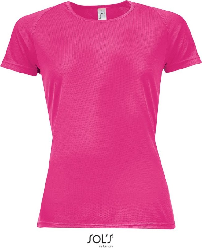 SOL´S Sporty Women Dámské raglánové sportovní tričko 25.1159 neon pink - Pro ženy trička, tílka, košile