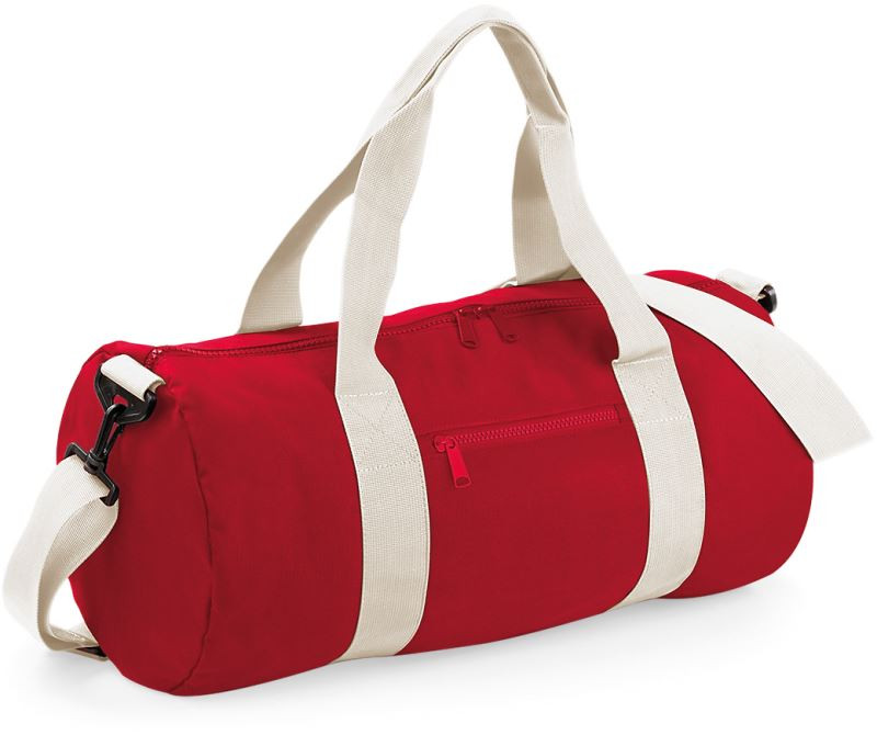 BagBase BG 140 Kulatá sportovní taška 52.0140 classic red/off white - Sportovní doplňky Batohy a&nbsp;tašky