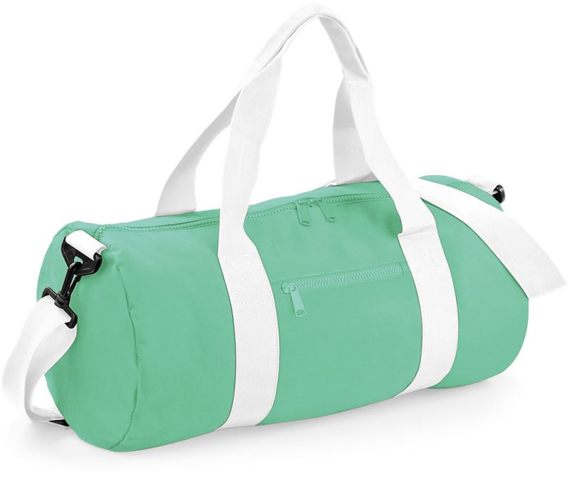 BagBase BG 140 Kulatá sportovní taška 52.0140 mint green/white - Sportovní doplňky Batohy a&nbsp;tašky