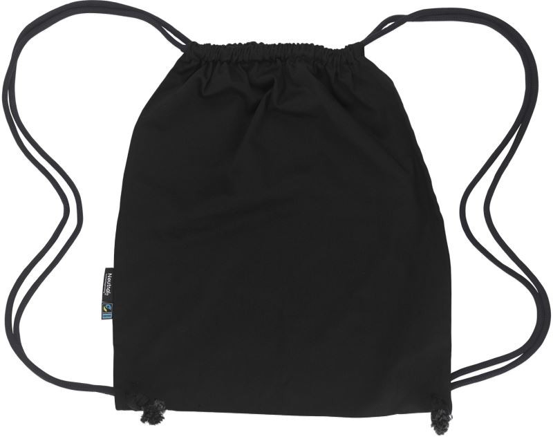 Neutral O 90020 Fairtrade Sportovní vak z&nbsp;bio bavlny 77.9020 black - Sportovní doplňky Batohy a&nbsp;tašky
