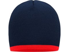 Daiber MB 7584 Pletená čepice s kontrastním lemem 03.7584 navy/red