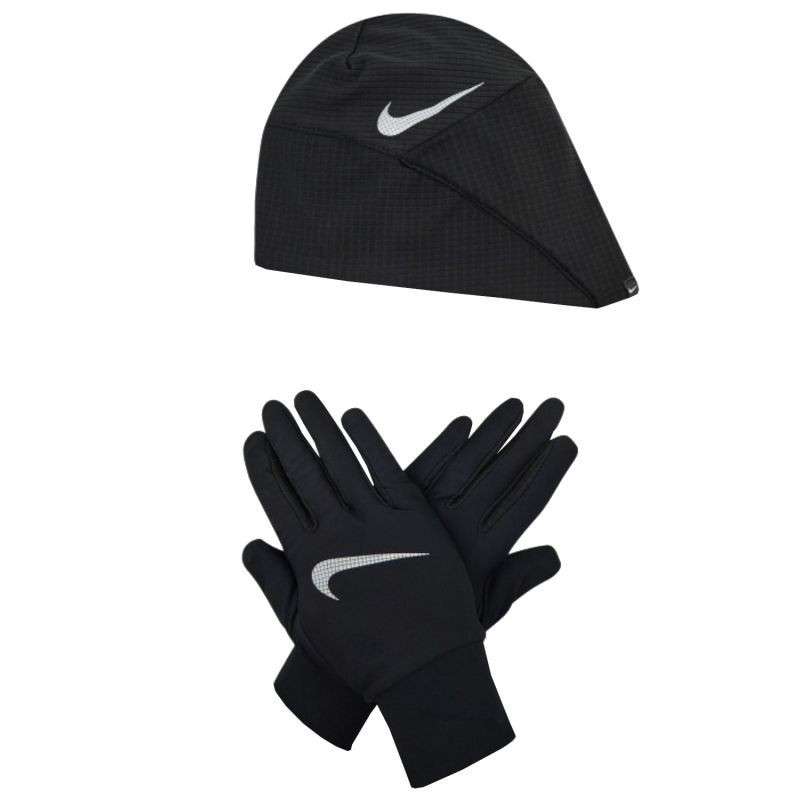 Nike Wmns Essential běžecká sada čepice a rukavic N1000595-082 - Sportovní doplňky Čepice a šály