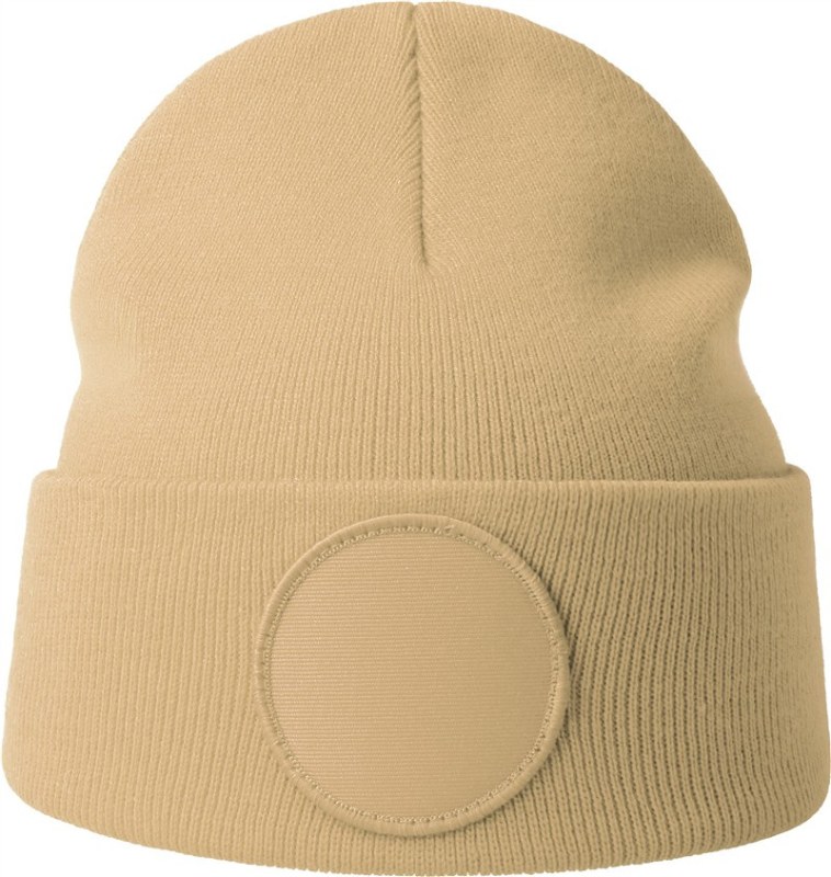 Atlantis Headwear Wind-S Circular Patch Pletená čepice patch 33.0319 beige