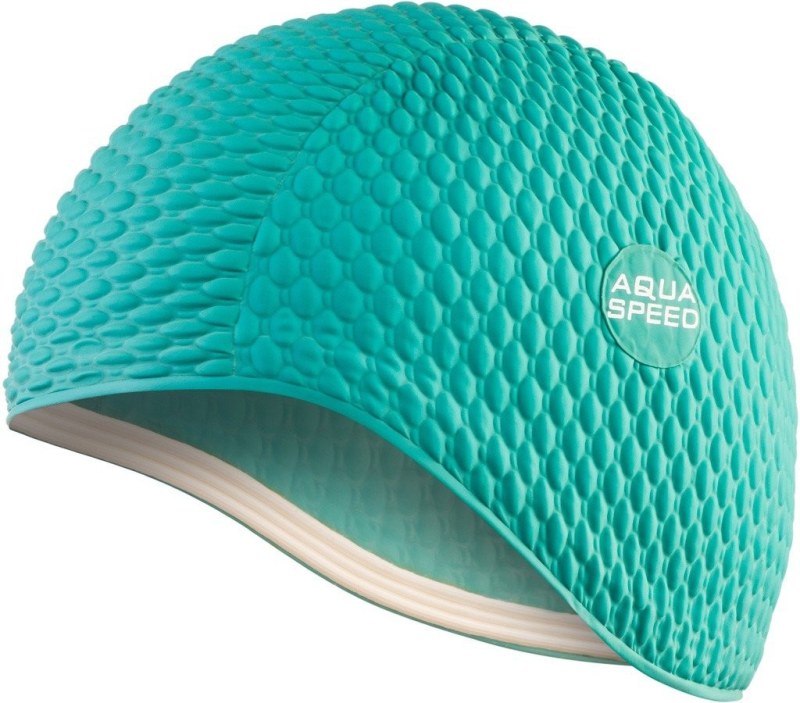 AQUA SPEED Plavecká čepice Bombastic Marine Green Pattern 04 - Sportovní doplňky Čepice a šály