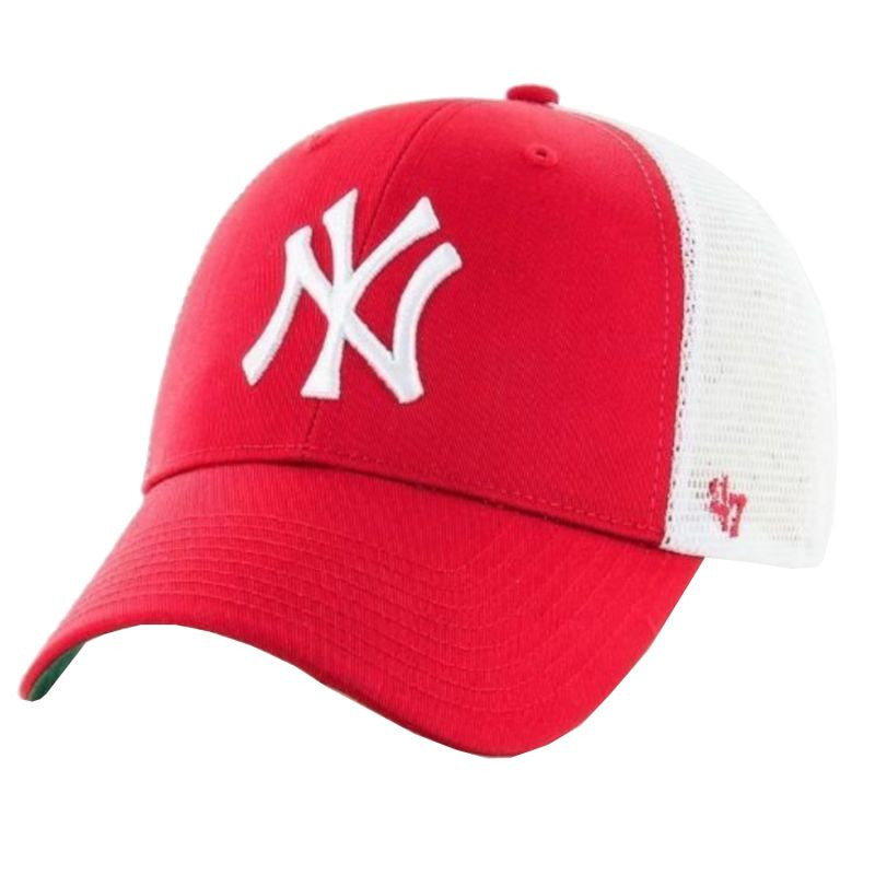 Unisex baseballová čepice New York Yankees Branson Cap B-BRANS17CTP-RD Červeno-bílá - 47 Brand - Sportovní doplňky Kšiltovky