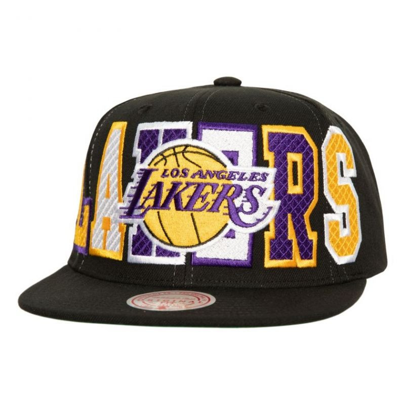 Mitchell & Ness Varsity Bust Snapback Cap Los Angeles Lakers HHSS6461-LALYYYPPPBLCK - Sportovní doplňky Kšiltovky