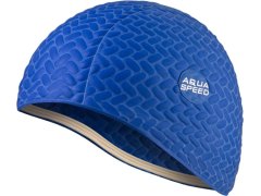 AQUA SPEED Plavecká čepice pro dlouhé vlasy Bombastic Tic-Tac Navy Blue