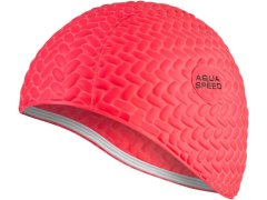 AQUA SPEED Plavecká čepice pro dlouhé vlasy Bombastic Tic-Tac Red