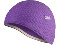 AQUA SPEED Plavecká čepice pro dlouhé vlasy Bombastic Tic-Tac Violet