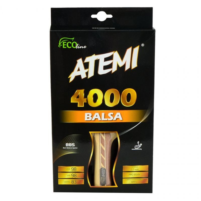 Raketa na stolní tenis Atemi 4000 Balsa Concave 17204 - Sportovní doplňky Ostatní