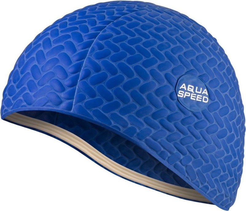 AQUA SPEED Plavecká čepice pro dlouhé vlasy Bombastic Tic-Tac Navy Blue - Sportovní doplňky Ostatní