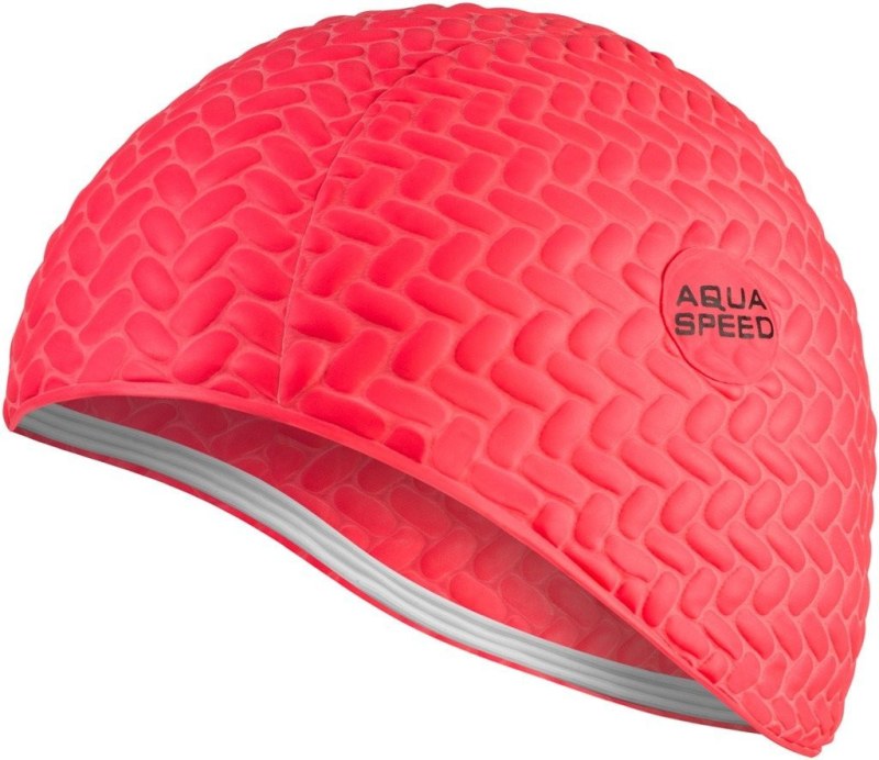 AQUA SPEED Plavecká čepice pro dlouhé vlasy Bombastic Tic-Tac Red - Sportovní doplňky Ostatní