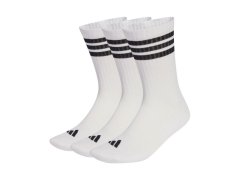 Adidas 3-Stripes Cushioned Sportswear Crew 3 páry bílých a černých ponožek JZ0532